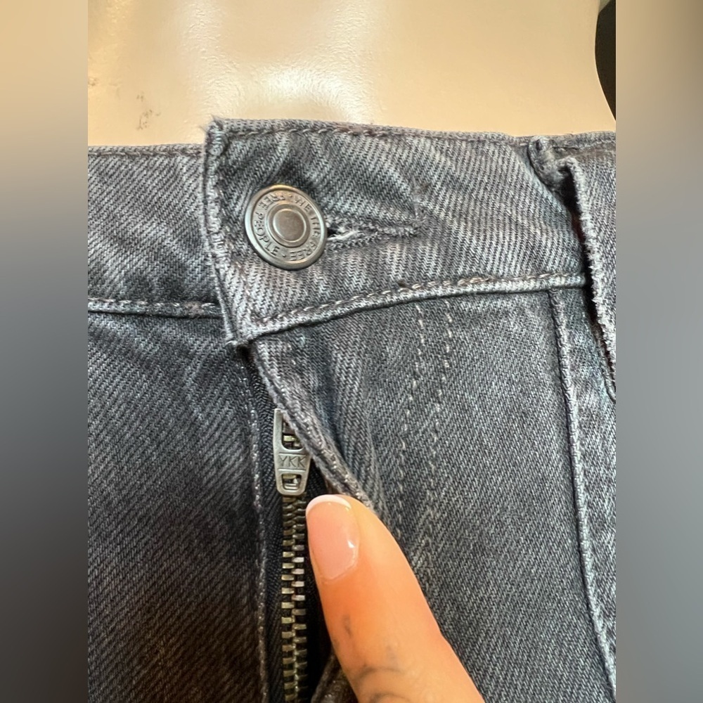 We The Free Free People Womens Jeans Unknown Reasons Moto Straight Boyfriend 25 - Picture 12 of 14